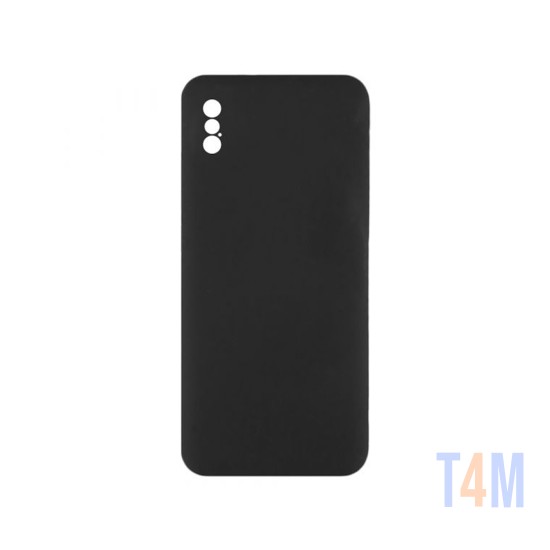 Funda de Silicona con Marco de Cámara para Apple iPhone Xs Max Negro